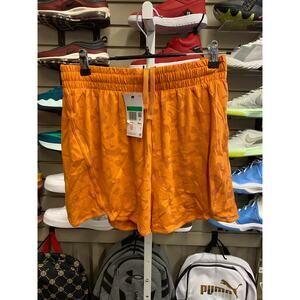 Nike Loose Fit Girl's High-Waisted Training Shorts Monarch Orange Size XL New!
